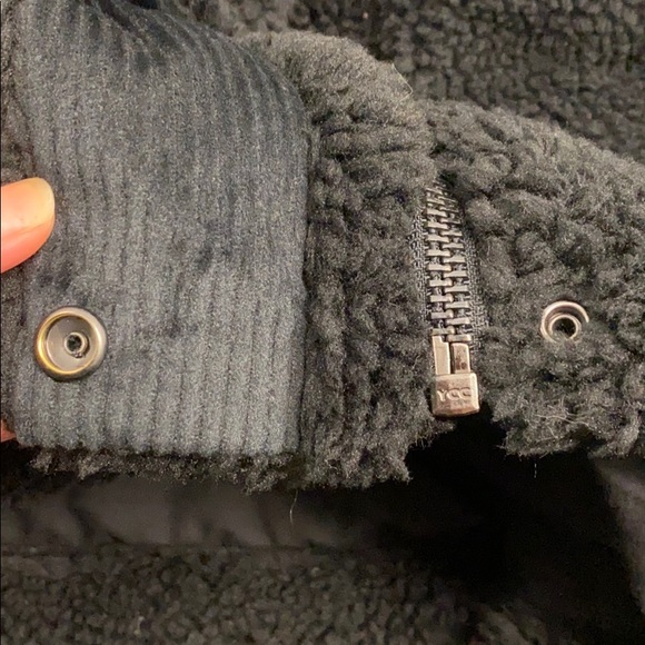 Topshop Black Borg Zip Up Teddy Jacket - Picture 10 of 13